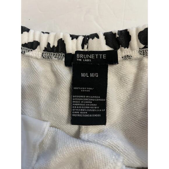 Brunette The Label Snow Leopard Joggers L/XL 100% Cotton Best Friend Sweatpants - Picture 3 of 10